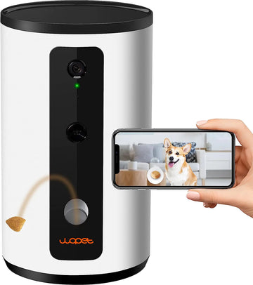 WOPET 300° Dog Camera with Treat Dispenser, New 5G , WiFi Pet Camera Treat Tossing for Cats and Dogs, 1080P HD with Night Vision, 2-Way Audio for Monitoring Your Pet on Phone app