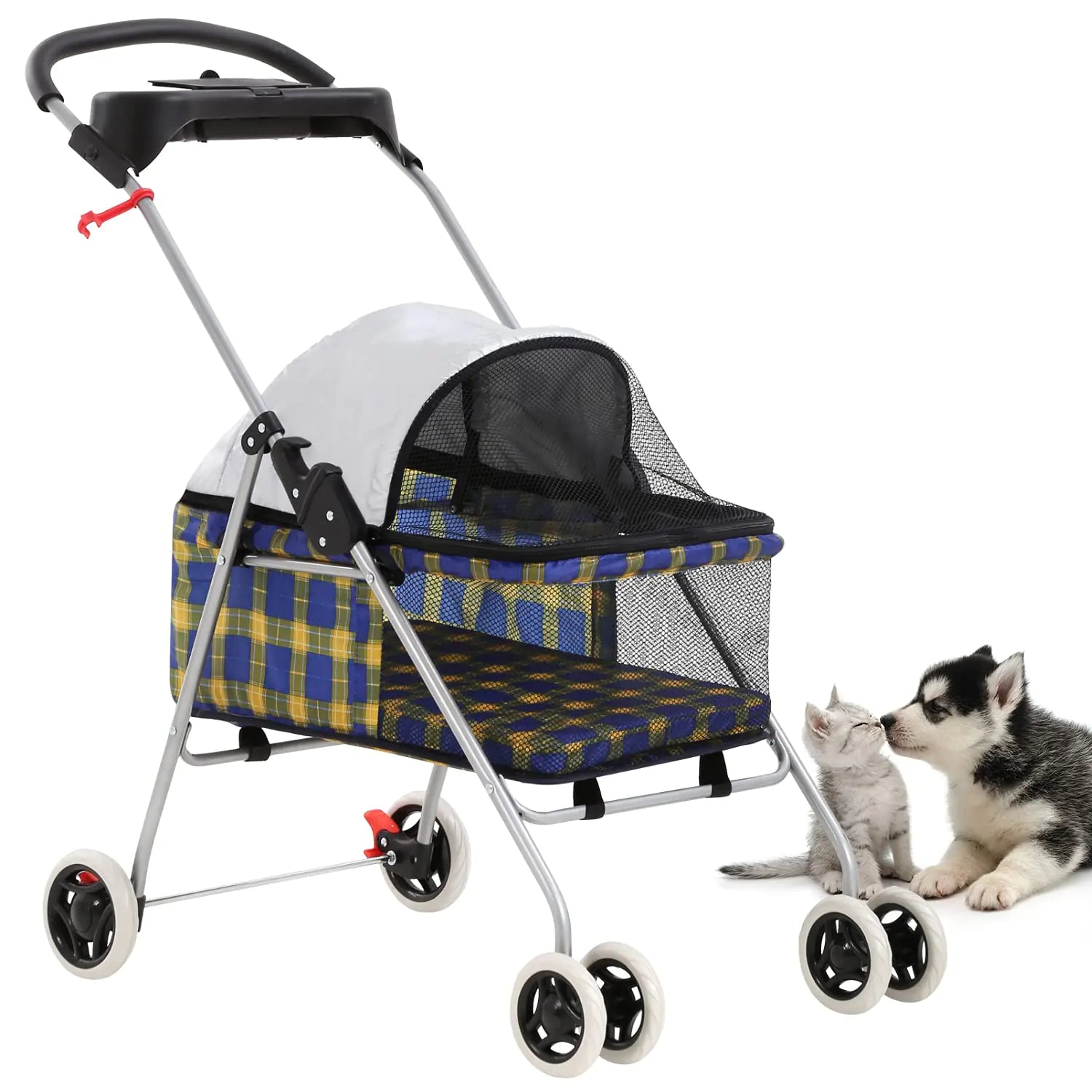 PawPath Deluxe 4-Wheel Pet Stroller