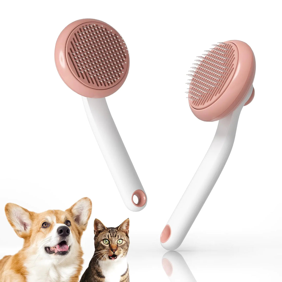 Easy-Peel Pet Grooming Brush Twin-Pack